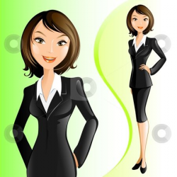 Businesswoman Vector Clipart | 2D character | Pinterest | Vector ...