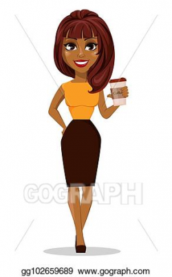 Vector Art - African american business woman cartoon ...