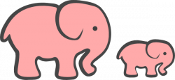 Elephant Baby Shower Graphics Animals Cute Pink Clipart - Free ...