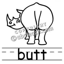 Clip Art: Basic Words: Butt | Clipart Panda - Free Clipart Images