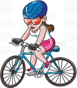 A Woman Riding A Mountain Bike