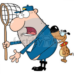 Royalty-Free dog-biting-catchers-butt 384183 vector clip art image ...