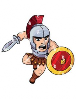 Roman General Standing Victorious Vector Cartoon Clipart ...
