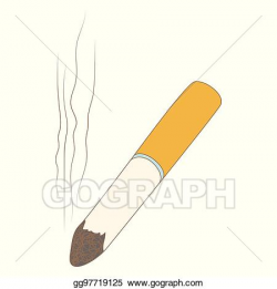 Vector Art - Cigarette butt icon, cartoon style. Clipart Drawing ...