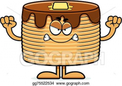 Vector Illustration - Angry cartoon pancakes. EPS Clipart ...