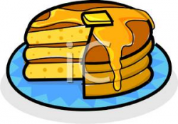 Short Stack of Pancakes With Butter and Syrup - Royalty Free Clipart ...