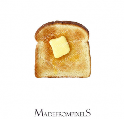 Butter Toast Clipart commercial and personal use, food clipart, food ...