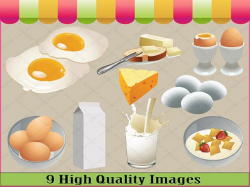 Breakfast Food Clipart Clip Art of Breakfast Food Digital Images ...