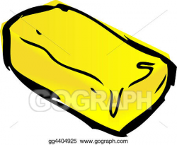Drawing - Pat of butter. Clipart Drawing gg4404925 - GoGraph