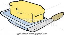 Vector Art - Cartoon butter. EPS clipart gg84249336 - GoGraph
