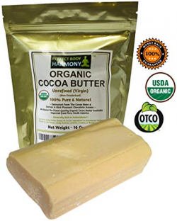 Amazon.com : Real CERTIFIED Organic Cocoa Butter Bars, Premium Non ...