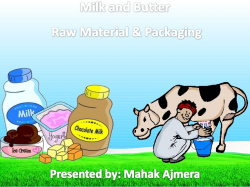Milk products - milk and butter