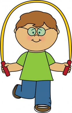 Kid Playing with a Jump Rope Clip Art - Kid Playing with a Jump Rope ...