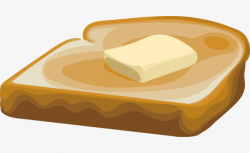 Vector Painted Slice Of Bread And Butter, Vector, Hand Painted ...