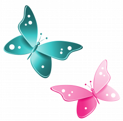 Blue and Pink Butterflies PNG Image | Gallery Yopriceville - High ...