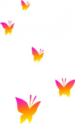 CU-Calico Butterfly Clip Art, Peach, Pink, Yellow, Green, Blue, and ...
