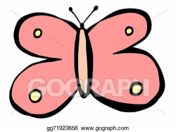Stock Illustration - Doodle butterfly. Clipart gg71923656 - GoGraph