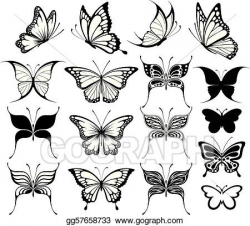 EPS Vector - Butterfly clipart. Stock Clipart Illustration ...