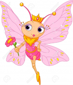 butterfly clipart: Illustration of Beautiful Butterfly princess ...