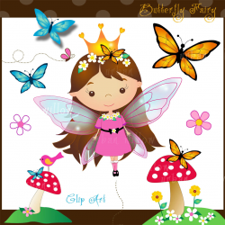 BUTTERFLY Fairy Clipart, Fairy Clipart, Cute Butterflies, Commercial ...