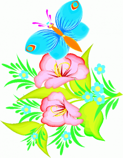 Clip Art Butterflies And Flowers | butterfly_&_flower clipart ...