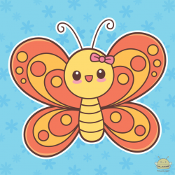 Kawaii Flying Butterfly by honeyburger on DeviantArt