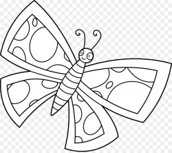 Butterfly Black and white Clip art - Cute Butterfly Line Drawing png ...