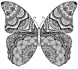 Butterfly Mandala SVG.DXF.EPS