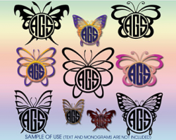 Butterflies monogram | Etsy