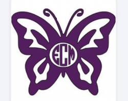 Butterfly monogram | Etsy