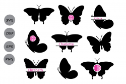 Butterfly SVG, Butterfly Monogram Svg, | Design Bundles