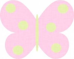 Pink Polka Dot Butterfly Clip Art - Pink Polka Dot Butterfly Image