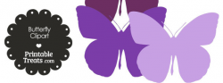Butterfly Clipart in Shades of Purple — Printable Treats.com