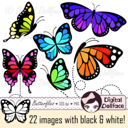 Butterfly Clip Art Monarch Butterfly Printable Insect