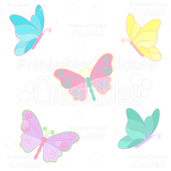 Spring Butterflies SVG Cuts & Clipart
