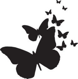 Butterflies Silhouettes - Rubber Stamps | butterflies | Pinterest ...