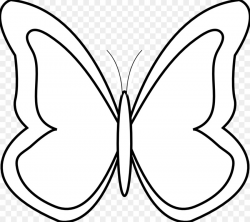 Butterfly Black and white Clip art - Simple Butterfly Black And ...