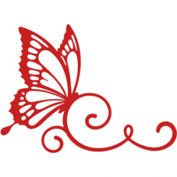 Silhouette Design Store - View Design #128912: butterfly swirl