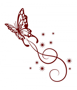 Butterfly Swirl Designs Clipart