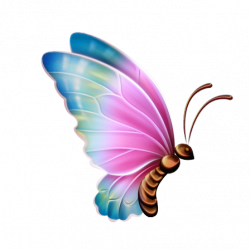 Pink and Blue Transparent Butterfly Clipart | Gallery Yopriceville ...