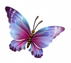 Purple and Blue Transparent Butterfly Clipart | Gallery ...
