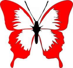 Red Butterfly Clip Art at Clker.com - vector clip art online ...