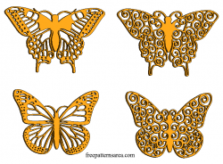 Butterfly Clipart Vector Art Files | FreePatternsArea
