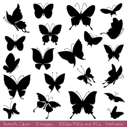 Butterfly Silhouettes Clipart Clip Art, Butterfly Clipart Clip Art ...