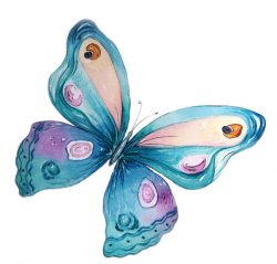 The Blue butterfly watercolor Clip art watercolor butterfly