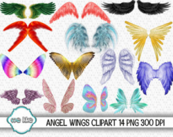 Angel wing clipart | Etsy
