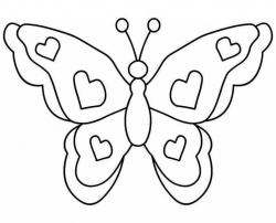 Cute Butterfly Clipart Black And White - Letters