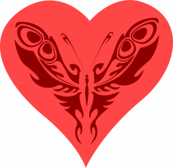Clipart - Butterfly heart