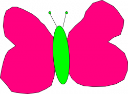 Hot Pink And Lime Green Butterfly Clip Art at Clker.com - vector ...