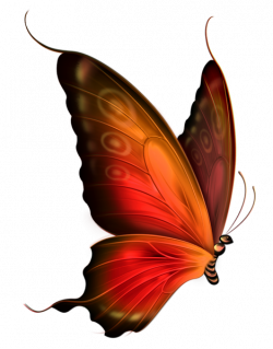 Red and Brown Transparent Butterfly Clipart | Mariposas | Pinterest ...